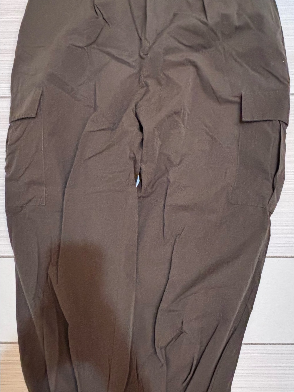Zara Dark Green Cargo Pants with Side Flap Pockets and Adjustable Ankle